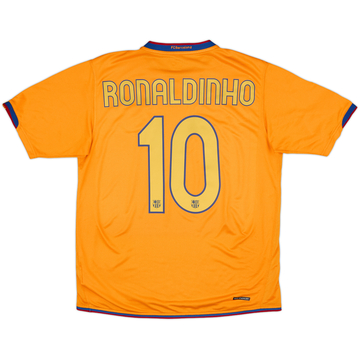 2006-08 Barcelona Away Shirt Ronaldinho #10 - 9/10 - (M)