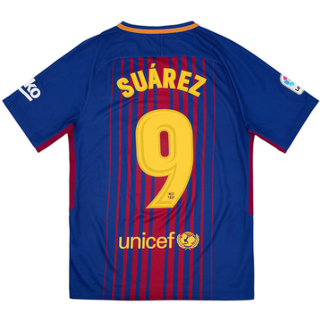 2017-18 Barcelona Camiseta Local Suarez #9 - 10/10 - (S)