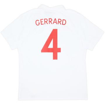 2009-10 England 'South Africa' Home Shirt Gerrard #4 (L)
