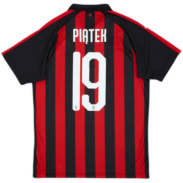 2018-19 AC Milan Home Shirt Piatek #19 - 8/10 - (M)