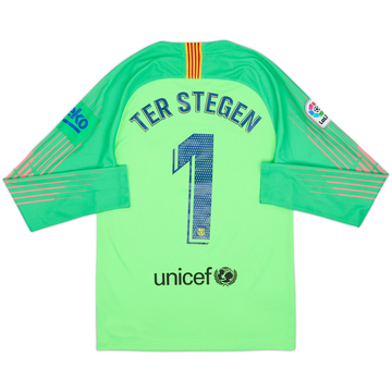 2018-19 Barcelona GK Shirt Ter Stegen #1 - 6/10 - (S)