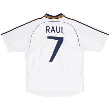 1998-00 Real Madrid Home Shirt Raul #7 - 8/10 - (L)