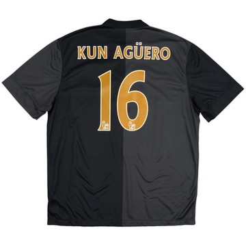 2013-14 Manchester City Away Shirt Kun Aguero #16 - 9/10 - (XL)