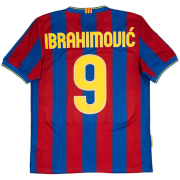 2009-10 Barcelona Home Shirt Ibrahimovic #9 - 6/10 - (S)