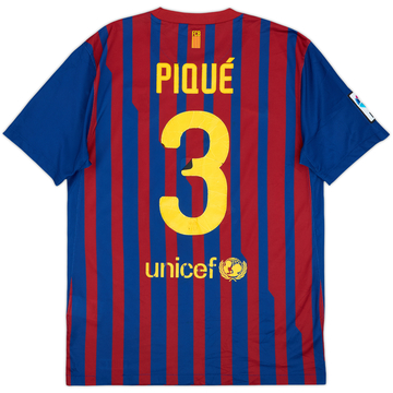 2011-12 Barcelona Home Shirt Pique #3 - 4/10 - (M)