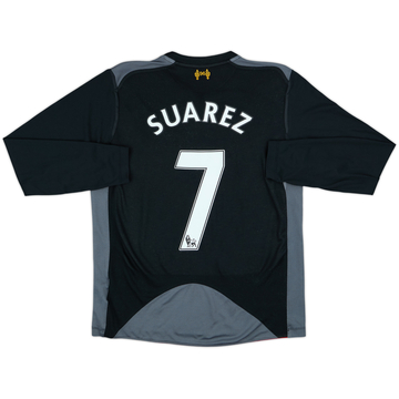 Camiseta de visitante de manga larga del Liverpool 2012-13 Suarez #7 - 7/10 - (S)