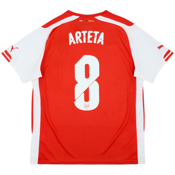 2014-15 Arsenal Home Shirt Arteta #8 - 6/10 - (L)