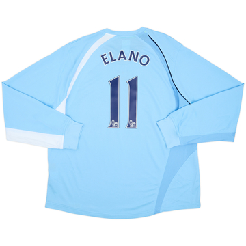 2008-09 Manchester City Home L/S Shirt Elano #11 - 8/10 - (XXL)