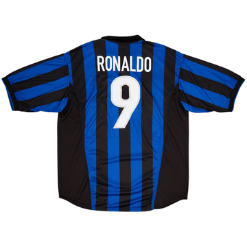 Camiseta de local del Inter Milan 1998-99 Ronaldo #9 - 7/10 - (XXL)