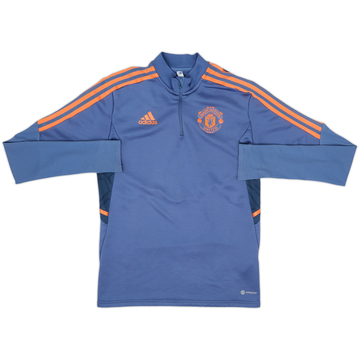 2022-23 Manchester United adidas 1/4 Zip Training Top - 8/10 - (S)