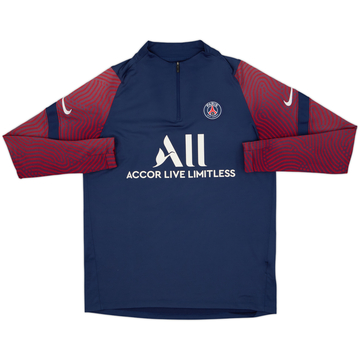 2020-21 Paris Saint-Germain Nike 1/4 Zip Drill Top - 7/10 - (L)