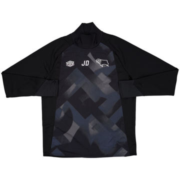 2021-22 Derby County Staff Issue Umbro Drill Top JD - 8/10 - (L)