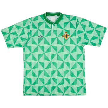 1990-92 Northern Ireland Home Shirt #9 - 8/10 - (L)