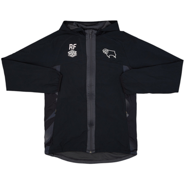 2020-21 Derby County Staff Issue Umbro Hooded Track Jacket RF - 9/10 - (M)