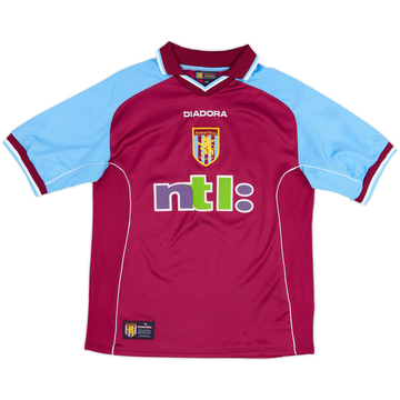 2000-01 Aston Villa Home Shirt - 8/10 - (XL.Boys)