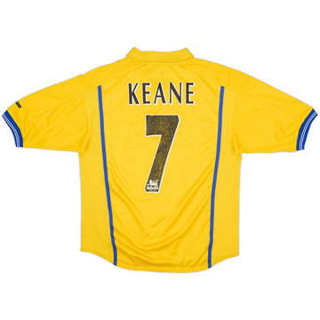 Camiseta de visitante del Leeds United 2000-02 Keane #7 - 6/10 - (Niños L)