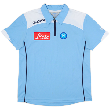 2012-13 Napoli Macron Zip Polo Shirt - 8/10 - (M)