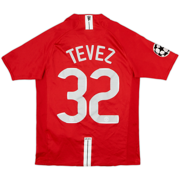 2007-09 Manchester United Home Shirt Tevez #32 - 7/10 - (XL.Boys)