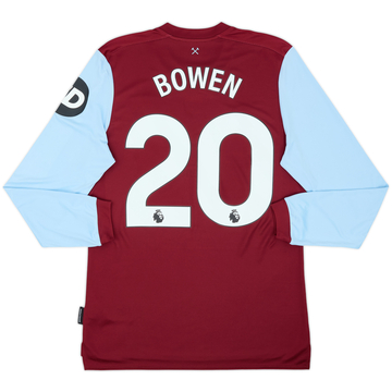 2023-24 West Ham United Home L/S Shirt Bowen #20 - 9/10 - (M)