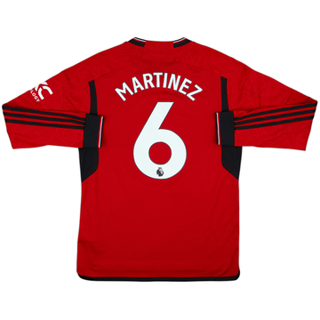 2023-24 Manchester United Home L/S Shirt Martinez #6 - 8/10 - (L)