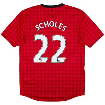 2012-13 Manchester United Home Shirt Scholes #22 - 8/10 - (M)