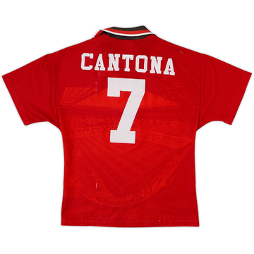 1994-96 Manchester United Home Shirt Cantona #7 - 6/10 - (L.Boys)