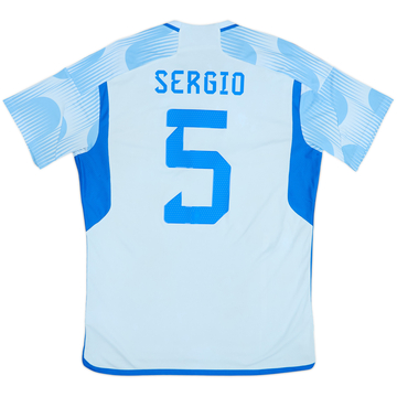 2022-23 Spain Away Shirt Sergio #5 - 6/10 - (L)