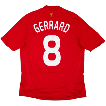 2008-10 Liverpool Home Shirt Gerrard #8 - 7/10 - (M)