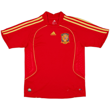 2007-09 Spain Home Shirt - 9/10 - (M.Boys)