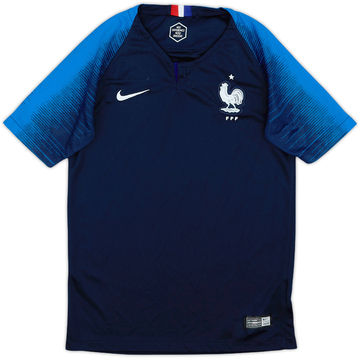 2018 France Home Shirt - 8/10 - (S.Boys)
