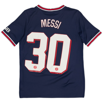 2021-22 Paris Saint-Germain Home Shirt Messi #30 - 6/10 - (L.Boys)