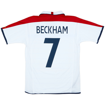 2003-05 England Home Shirt Beckham #7 - 10/10 - (XL.Boys)