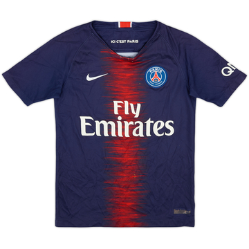 2018-19 Paris Saint-Germain Home Shirt - 7/10 - (S.Boys)