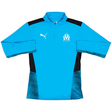 2020-21 Olympique Marseille Puma 1/4 Zip Drill Top - 8/10 - (S)