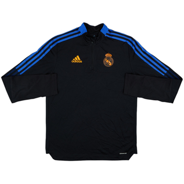 2021-22 Real Madrid adidas 1/4 Zip Drill Top - 8/10 - (XL.Boys)
