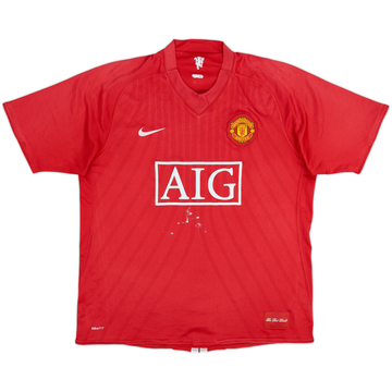 2007-09 Manchester United Home Shirt - 4/10 - (XL)