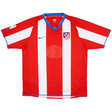 2007-08 Atletico Madrid Home Shirt - 4/10 - (XL)