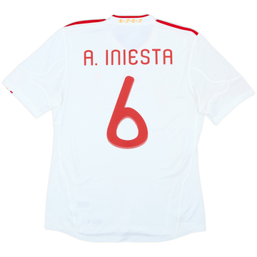 2011 Spain Away Shirt A. Iniseta #6 - 8/10 - (M)