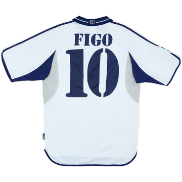 2000-01 Real Madrid Home Shirt Figo #10 - 7/10 - (S)