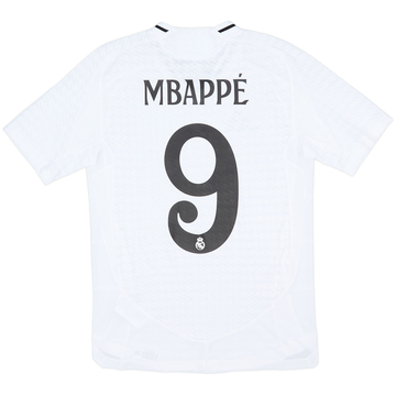 2024-25 Real Madrid Authentic Home Shirt Mbappe #9 (S)