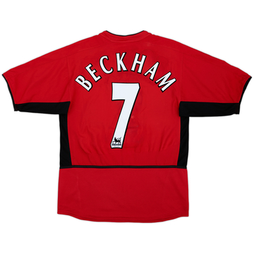 2002-04 Manchester United Home Shirt Beckham #7 - 7/10 - (L)