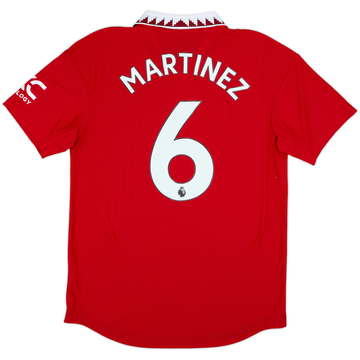 2022-23 Manchester United Authntic Home Shirt Martinez #6 - 8/10 - (M)
