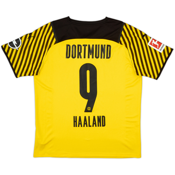 2021-22 Borussia Dortmund Home Shirt Haaland #9 - 9/10 - (L)