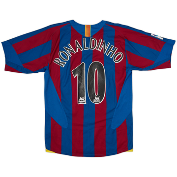 2005-06 Barcelona Home Shirt Ronaldinho #10 - 6/10 - (S)