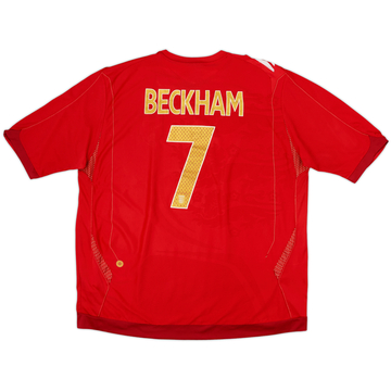 2006-08 England Away Shirt Beckham #7 - 5/10 - (XXL)