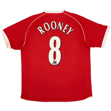 2006-07 Manchester United Home Shirt Rooney #8 - 6/10 - (XL)