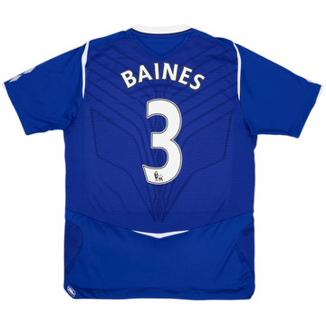 2008-09 Everton Home Shirt Baines #3 - 8/10 - (M)