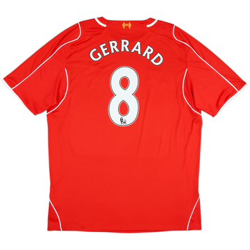 2014-15 Liverpool Home Shirt Gerrard #8 - 7/10 - (XXL)