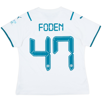 2021-22 Manchester City Away Shirt Foden #47 - 8/10 - (Women's L)