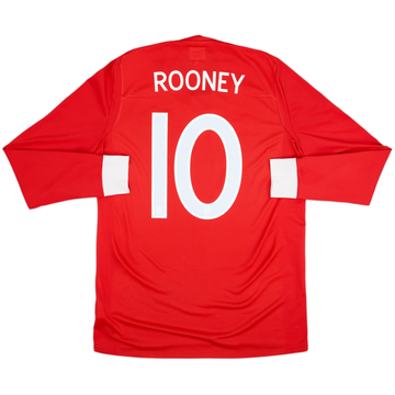 2010-11 England Away L/S Shirt Rooney #10 - 6/10 - (M)